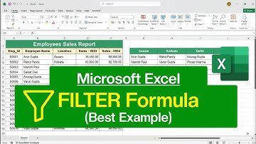 How to use Filter Function in Microsoft Excel | Filter Formula in Excel