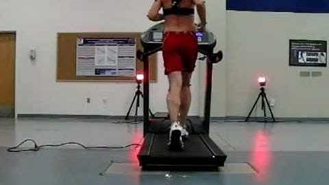 Slow Motion Treadmill Running - Shod Rear View