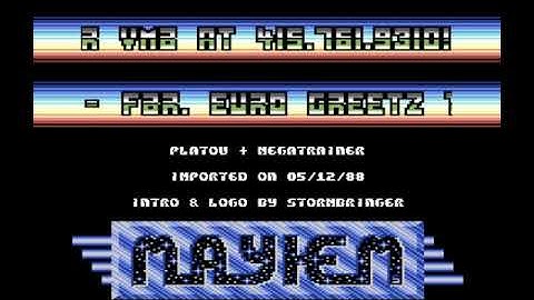 Mayhem Intro - Commodore 64 - C64 - Platou - Cracktro NTSC