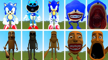 Evolution Of All Shin Sonic Tapes Family VS Tung Tung Tung Sahur Italian Brainrot Meme in Gmod