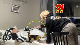 Waking up "BRICK" On My Girlfriend  *CUTE REACTION* (Korean British Couple)