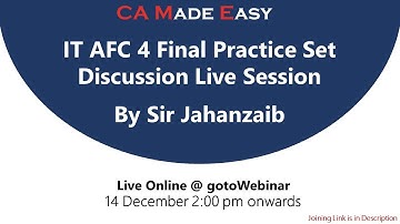 AFC   04 Live Session by Sir Jahanzaib for Winter 2021 Attempt