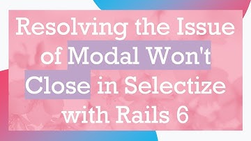 Resolving the Issue of Modal Won