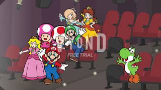 Mario, Luigi, Toad, Yoshi, Peach, Daisy, Toadette, and Rosalina's Funtime