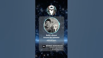 Build a Brand Around the Validator - Marko Baricevic - Binary Builders #shorts