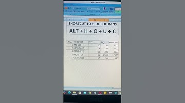 Shortcut trick to hide columns in ms excel #excel #exceltips #exceltricks #exceltutorial #msexcel