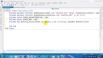 How To Clean or Empty Recycle Bin Using VB NET 2012