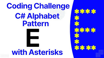 C# | star pattern |  Asterisks pattern  | Alphabet Pattern | Print E