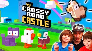 Dani y Evan en CROSSY ROAD CASTLE con el UNICORNIO volador