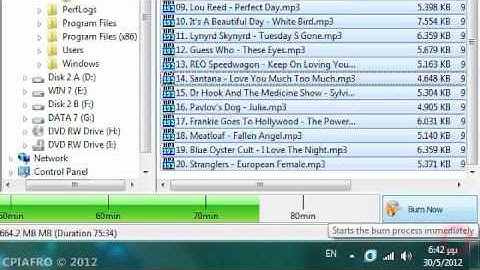 Audio CD with Nero Burning Rom