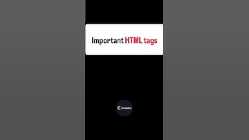 Important HTML tags