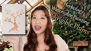 Making Herbology Watercolor Paintings (Part 1) | Herbology 101: Lesson 1 - Dirigible Plums