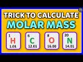 Calculating Molar Mass From Atomic Weights