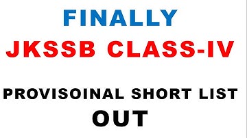 FINALLY JKSSB CLASS IV PROVISIONAL SHORT LIST OUT  | GRADUATES ARE INELIGIBLE