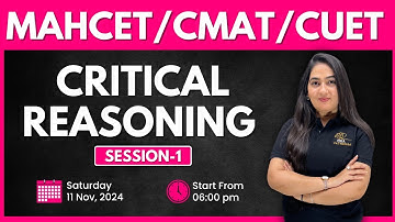 VARC Critical Reasoning | Session - 01 | CMAT, MAH-CET & CUET 2025 | Suman Ma