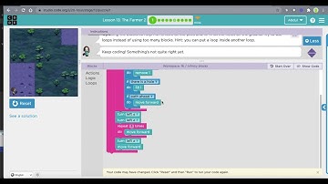 Solutions to: Code Studio Lesson 13 The Farmer 2 1-10