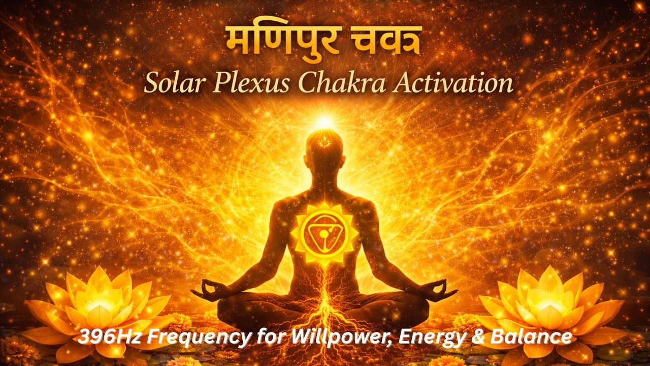 मणिपूर चक्र ध्यान - Solar Plexus Chakra Activation | 396Hz Frequency ...