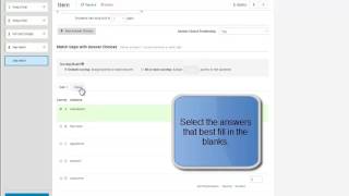 Gap Match Questions in SchoolNet