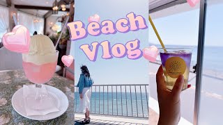 a day at the beach vlog: kamakura, cafes, ocean views, cute cake