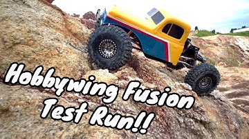 Hobbywing Fusion ESC Test Trail Run + 1/10 LCG RC Crawler Custom Setting