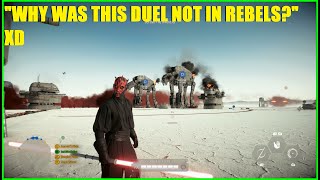Star Wars Battlefront 2 - This IS the Obi / Maul Duel EVERYBODY wanted to see! XD Darth Maul streak!
