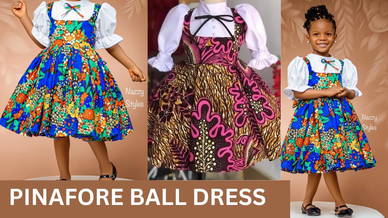 How to cut and sew a Yoke Pinafore Ball Dress | Ankara ball dress cutting and stitching | diy