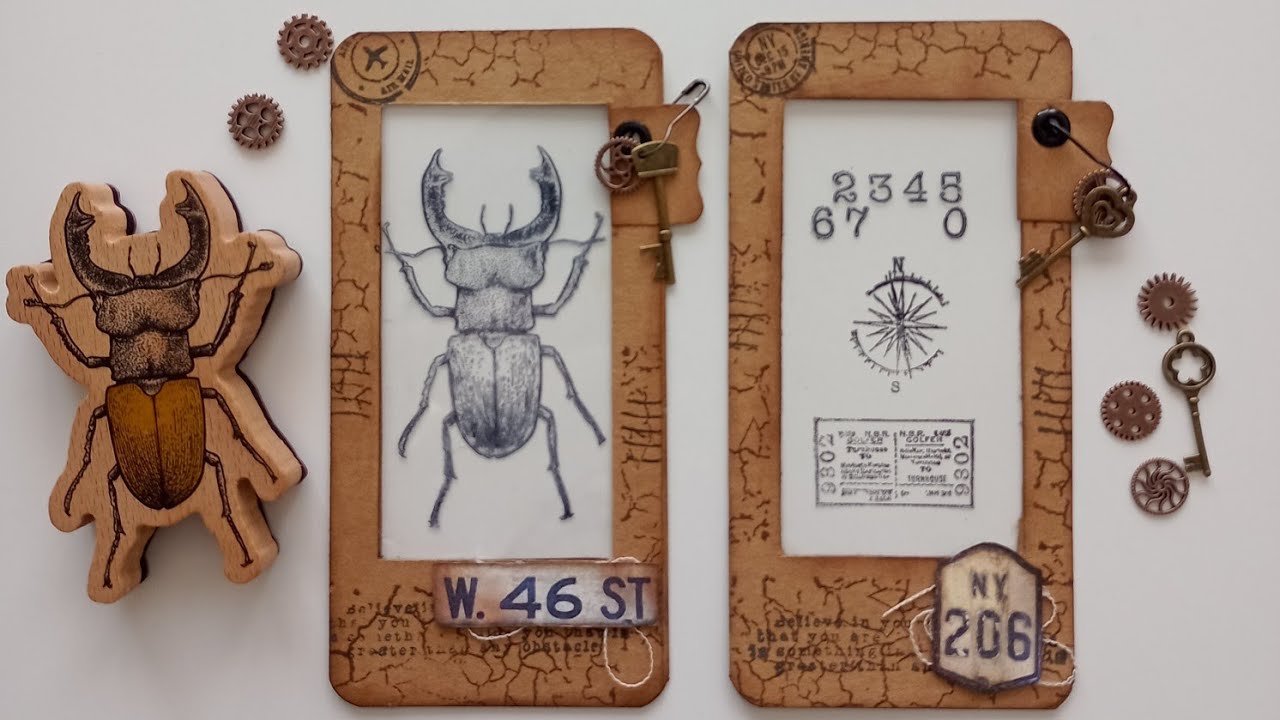 ✨TUTO EMBELLISSEMENT JUNK JOURNAL STYLE DIAPOSITIVE ✨#craft #stamp  #action #scrapbooking #diapo