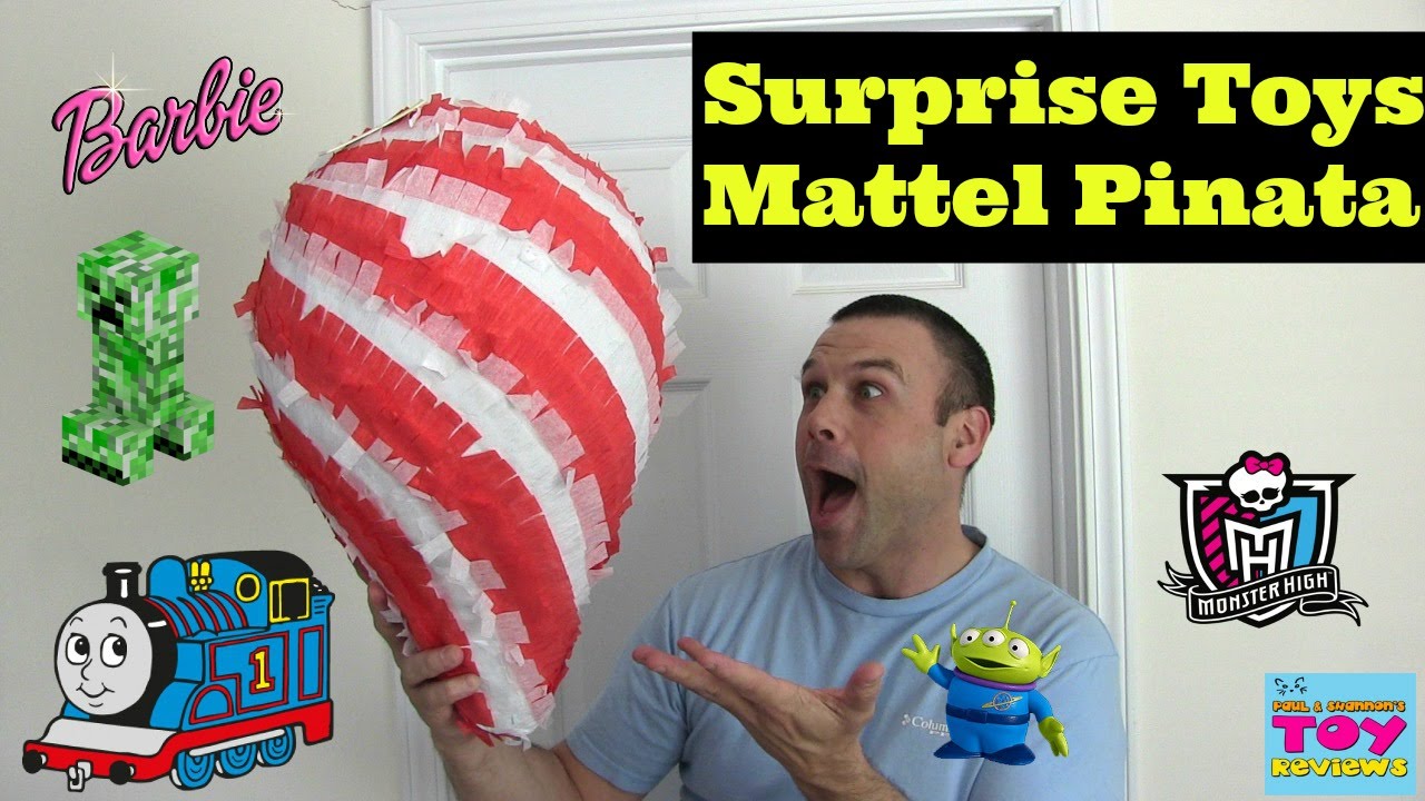kawaii emoticons Surprise Toys Piñata Opening | Mattel AG Mega Bloks MH Minecraft | PSToyReviews