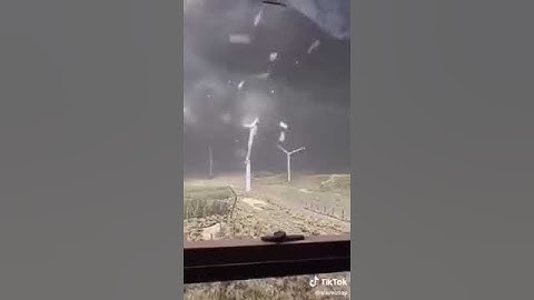 WIND TURBINE EXPOLDES IN MASSIVE STORM | catastrophic failure