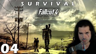 Fallout 4 Live Let's Play Pt. 4 (Survival Mode Difficulty) Blind Run