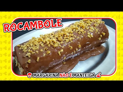 Como fazer rocambole de chocolate com nozes delicioso não quebra na hora de enrolar