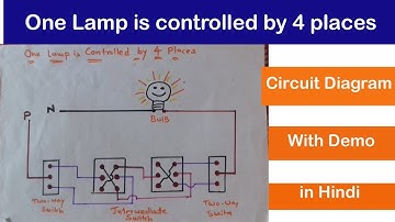 One lamp is controlled by 4 places connection in hindi | step by step easy way