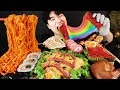 ASMR MUKBANG 편의점 핵불닭 샌드위치 떡볶이 & 핫도그 & 치즈 피자 FIRE Noodle & HOT DOG & CHEESE PIZZA EATING SOUND!