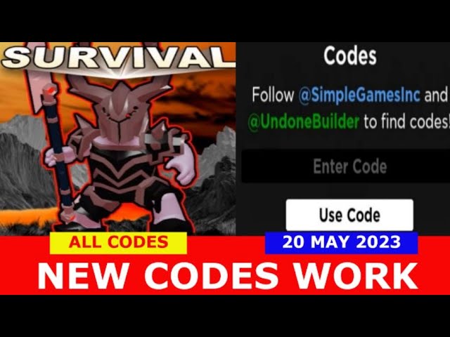 Roblox: The Survival Game Codes