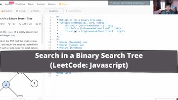 How To Solve Search In A Binary Search Tree (LeetCode 700)