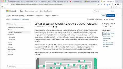 4 - Developing a Video Portal With Blazor... - Introduction To Azure Media Services Video Indexer
