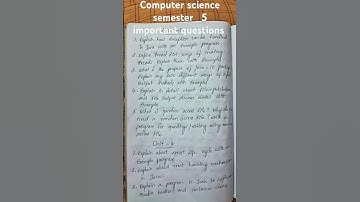 computer science sem_5 important questions model in 2025 #osmaniauniversity