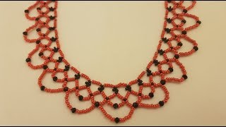 Beaded Necklace , Seed Beads - DIY Tutorial