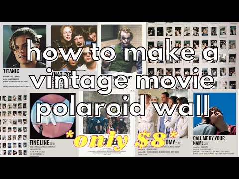 HOW TO MAKE A VINTAGE MOVIE POLAROID WALL | tiktok inspired diy room decor for $8
