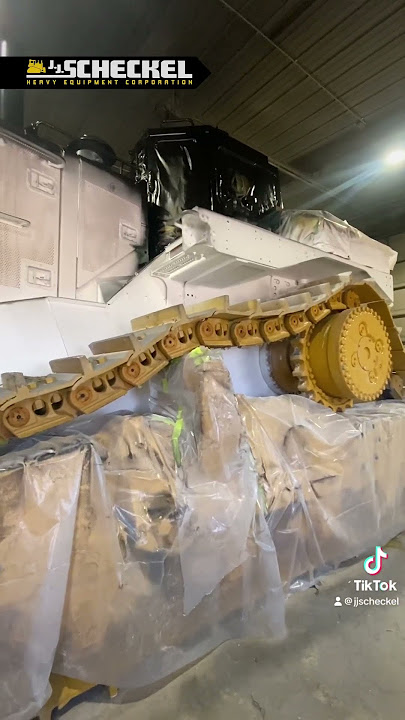 CAT D11T in the paint bay.. primed and sprayed with black, next up CAT yellow. #heavyequipment