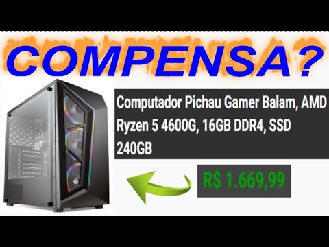 Computador Pichau Gamer Balam, AMD Ryzen 5 4600G, 16GB DDR4, SSD