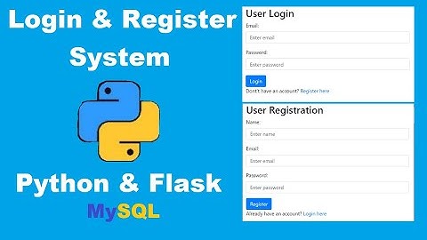 Create User Login and Register System with Python, Flask, MySQL  | Python Projects