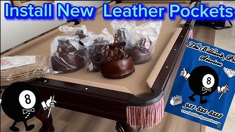 How to Install  New Pool table Pockets ( Cambiando las buchacas de cuero a la Mesa de Billar