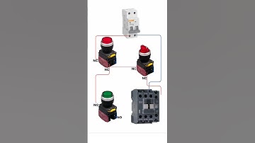 push and start button,mcb, contactor wire connection #pushbuttonswitch #mcb #button