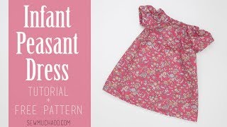 DIY Baby Peasant Dress Tutorial + Free Pattern