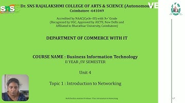 Video lecture|Types of Networking|Ms.R.Pavithra|B.Com IT|SNS Institutions
