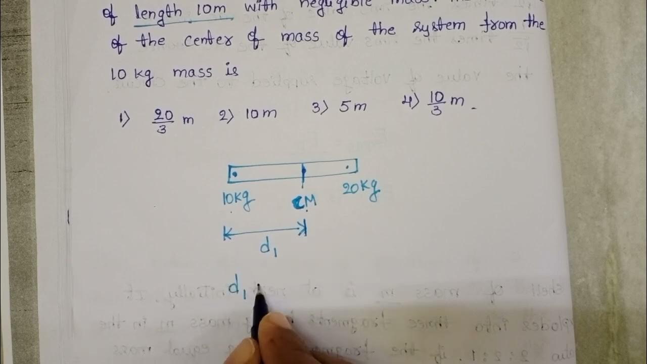 Two objects of mass 10kg and 20kg respectively are connected to the two