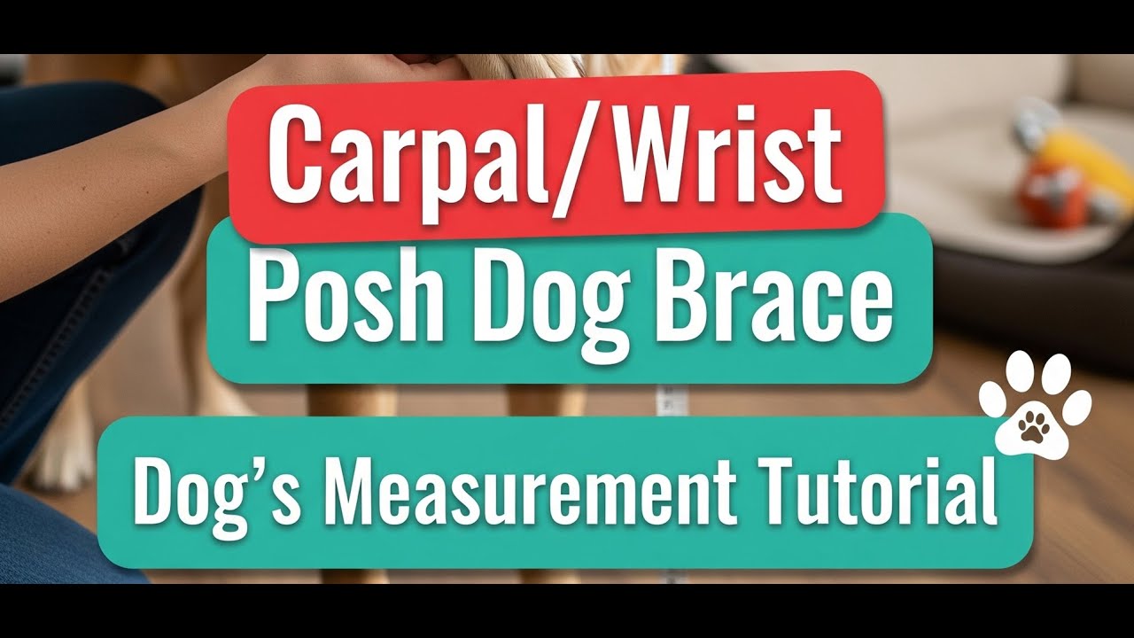 Carpal/Wrist Posh Dog Brace Dog's Measurement Tutorial - YouTube