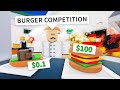 Roblox cook burgers make burgers and win money 