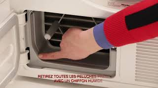 Nettoyage des filtres pour le sèche linge pompe à chaleur 